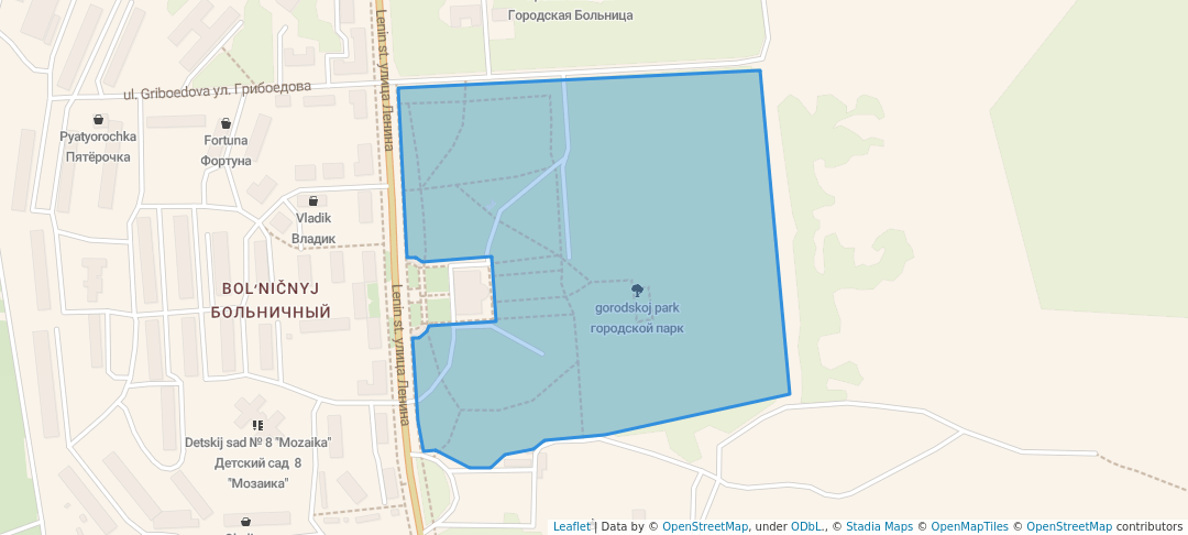 walking in городской парк map in Gremyachinsk
