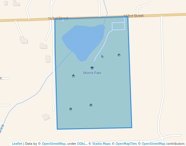 walking in Morris Park map in Homer Glen