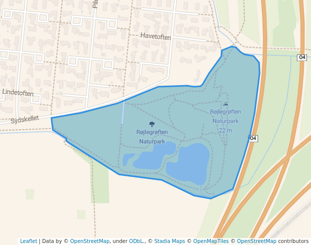 walking in Røjlegrøften Naturpark map in Taastrup