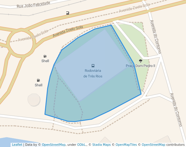 Praça Dom Pedro II in Três Rios | Map and Routes