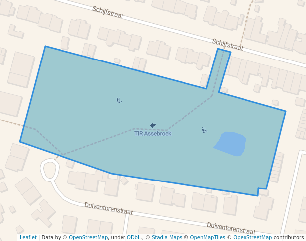 walking in TIR Assebroek map in Brugge