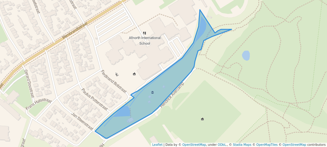 walking in Heemtuin "In de Struiken" map in Brunssum