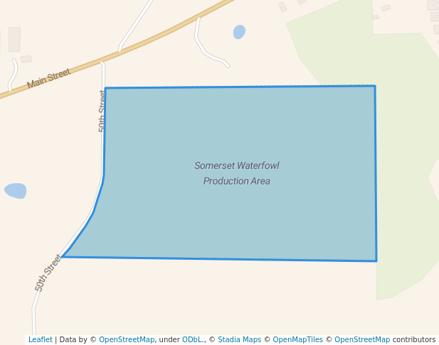 walking in Somerset Waterfowl Production Area map in Somerset