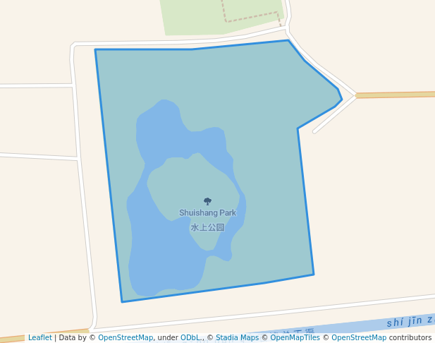 walking in Shuishang Park map in Shi Jia Zhuang Shi