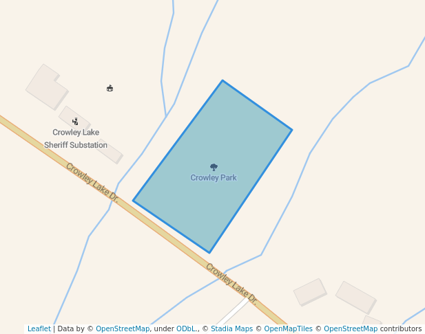 walking in Crowley Park map in Crowley Lake