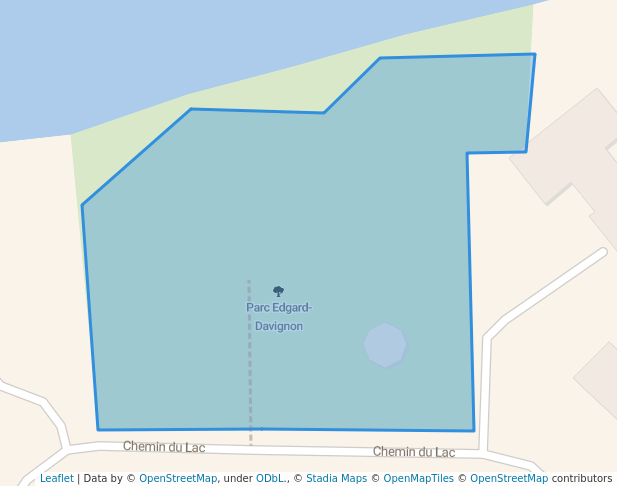 walking in Parc Edgard-Davignon map in Val-d'Or