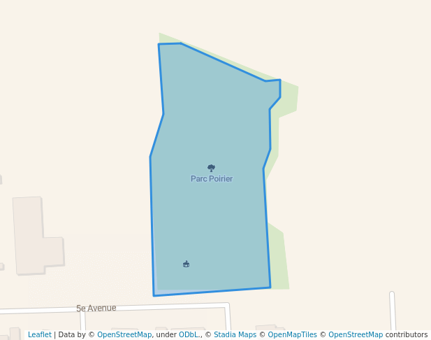 walking in Parc Poirier map in Val-d'Or