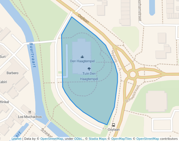 walking in Tuin Den Haagtempel map in Zoetermeer