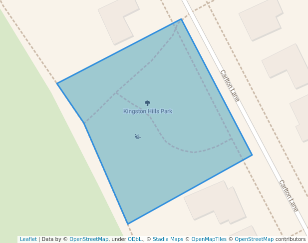 walking in Kingston Hills Park map in Homer Glen