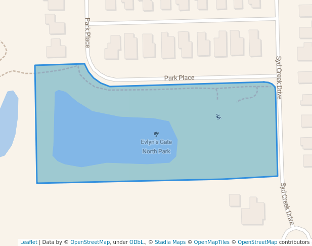 walking in Evlyn's Gate North Park map in Homer Glen