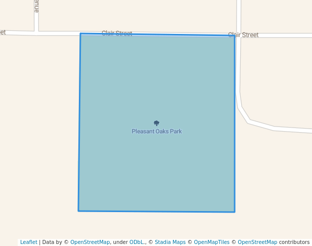 walking in Pleasant Oaks Park map in Cedar Falls