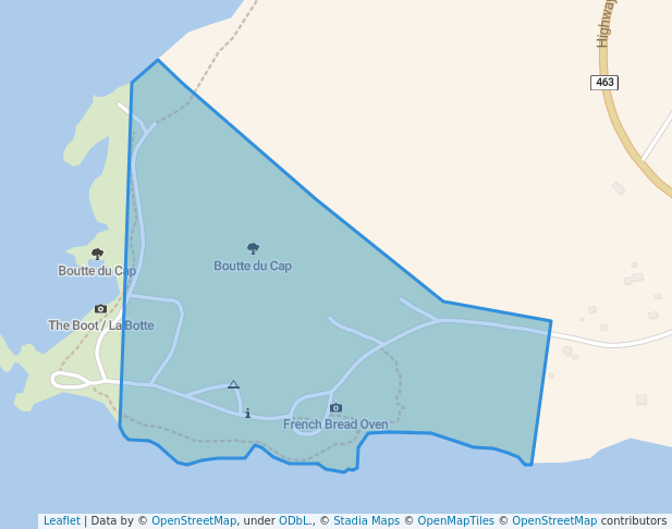 walking in Boutte du Cap map in Cape Saint George