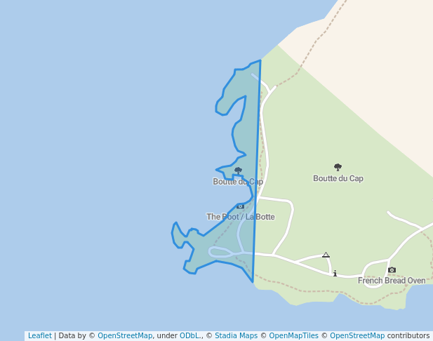 walking in Boutte du Cap map in Cape Saint George