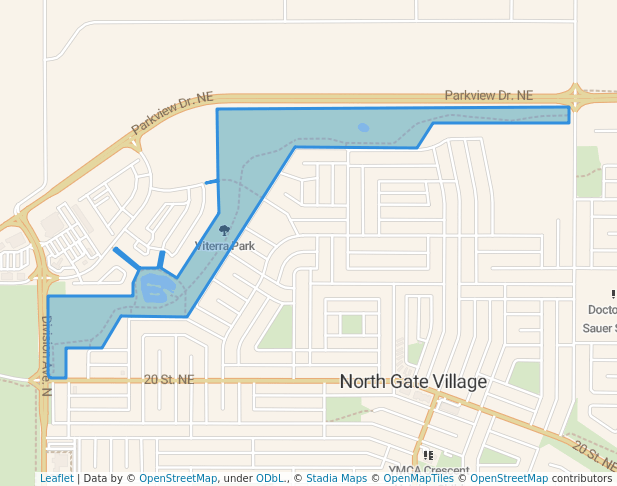 walking in Viterra Park map in Medicine Hat