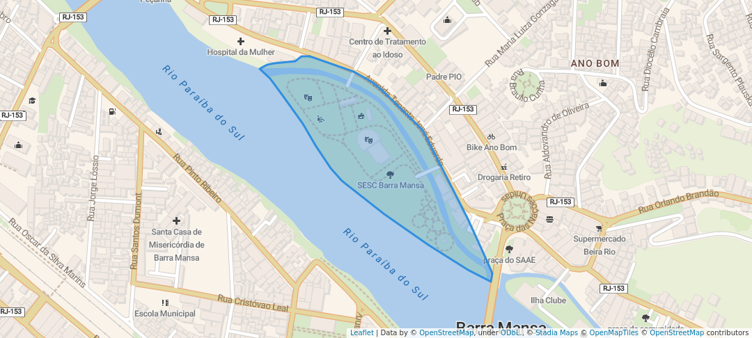 walking in SESC Barra Mansa map in Barra Mansa