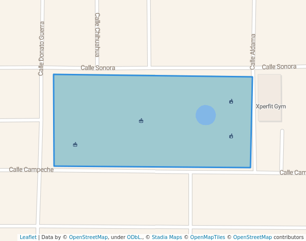 walking in El Pozo map in Nuevo Laredo