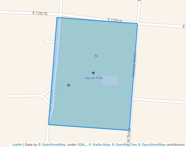 walking in Jaycee Park map in Rochester