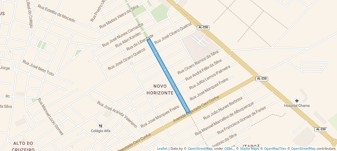 walking in Parque Área Verde map in Arapiraca