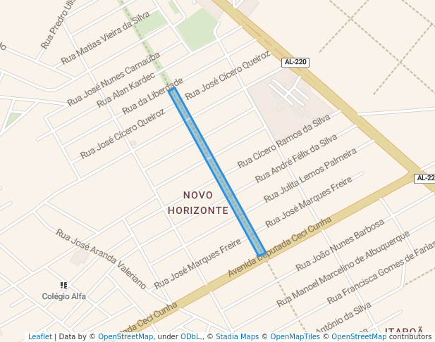 walking in Parque Área Verde map in Arapiraca