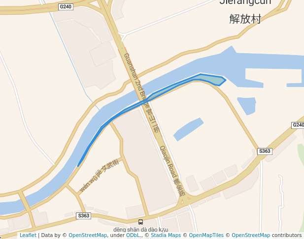 walking in Hebin Park map in Fo Shan Shi