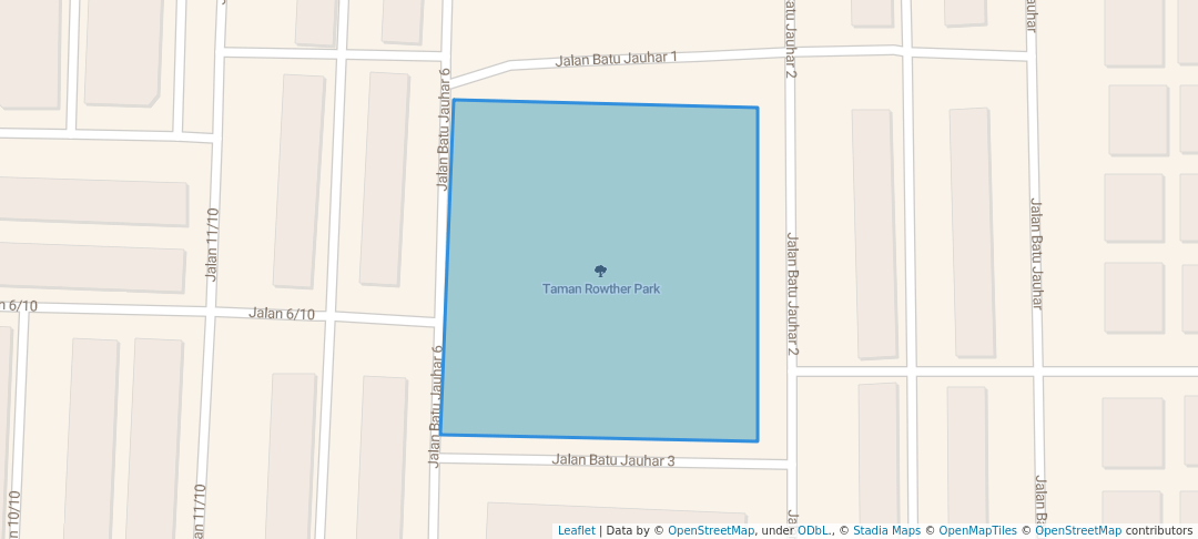 walking in Taman Rowther Park map in Batu Caves