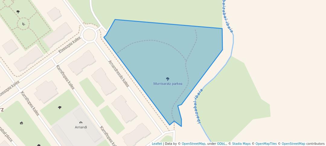 walking in Muntsaratz parkea map in Abadiño