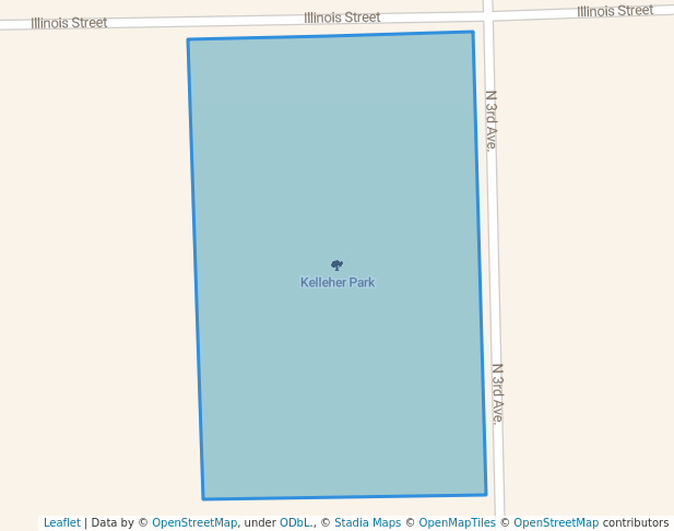 walking in Chenoa City Park map in Chenoa
