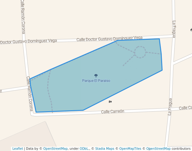 walking in Parque El Paraiso map in Huauchinango