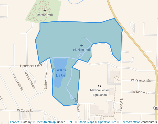 walking in Plunkett Park map in Mexico