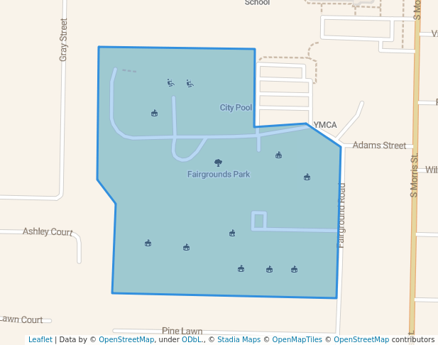 walking in Fairgrounds Park map in Mexico