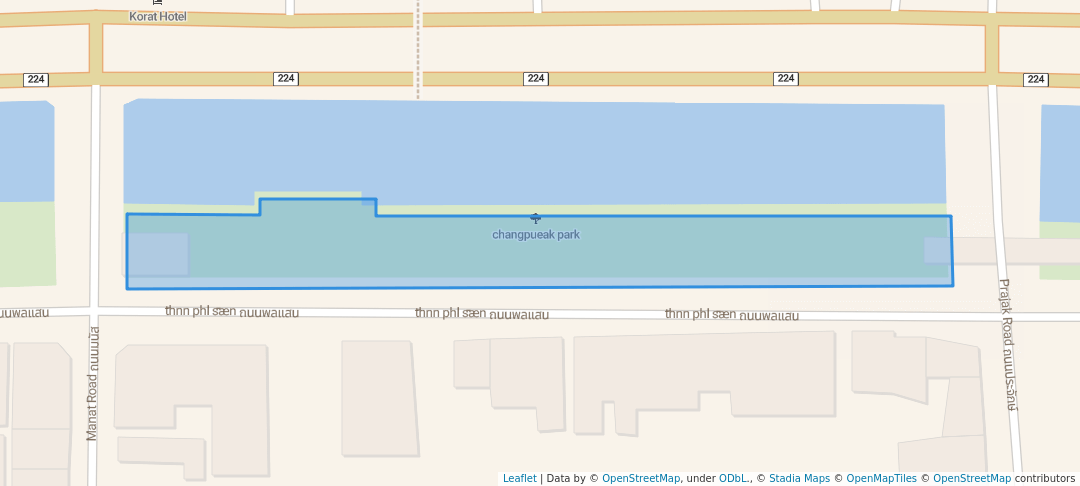 walking in changpueak park map in Nakhon Ratchasima