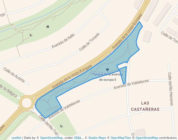 walking in Parque de la avenida de europa II map in Arroyomolinos