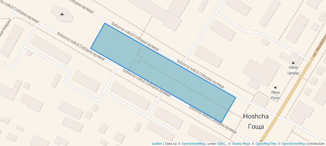 walking in Алея слави map in Hoscha