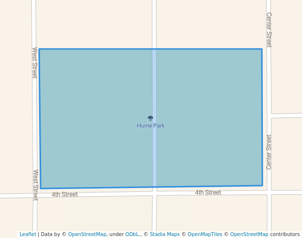 walking in Hume Park map in Hume