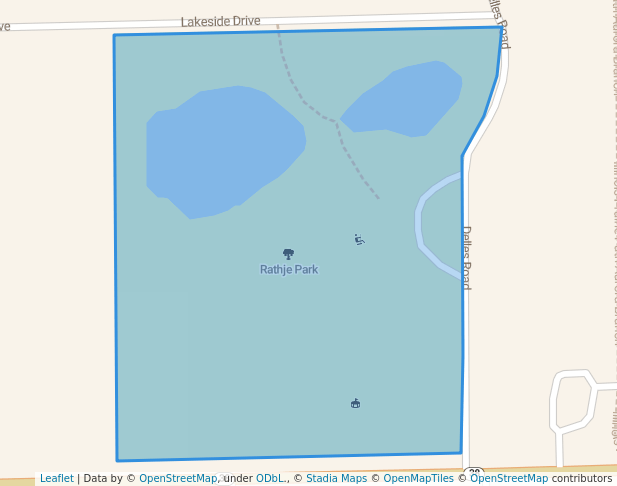 walking in Rathje Park map in Wheaton