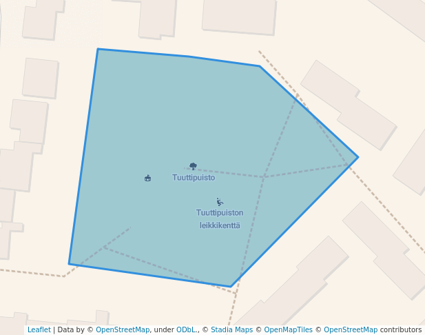 walking in Tuuttipuisto map in Kuopio