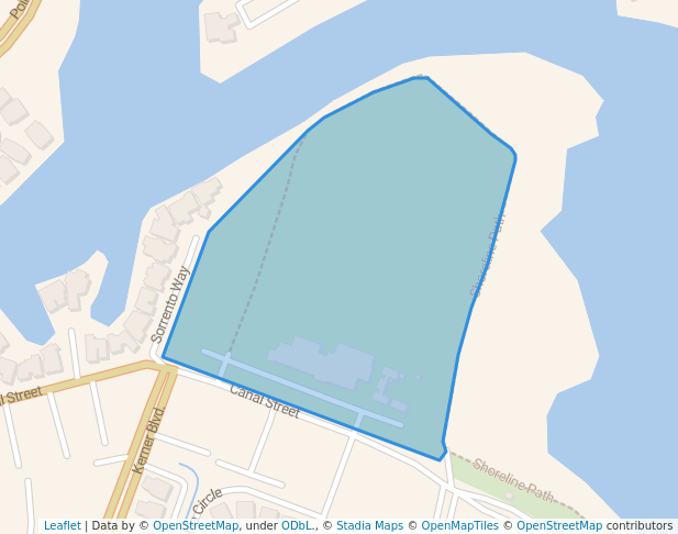 walking in Pickleweed Park map in San Rafael