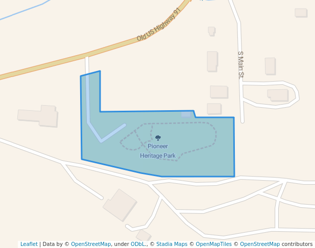 walking in Pioneer Heritage Park map in Summit