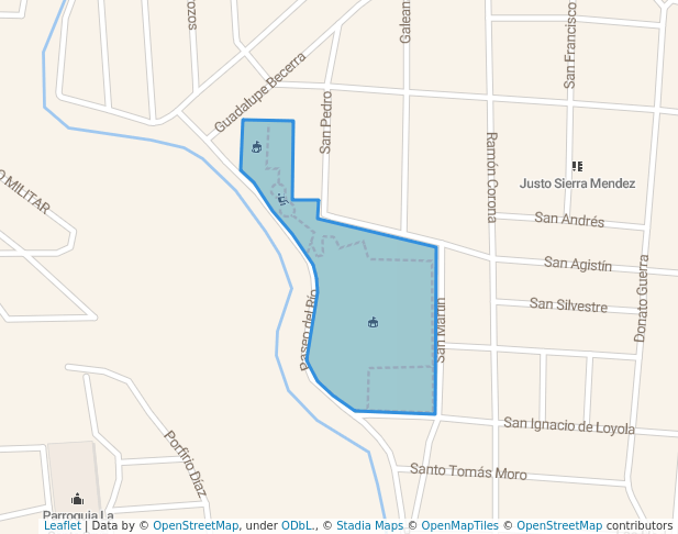 walking in Unidad Deportiva Benjamín map in Tepatitlán de Morelos