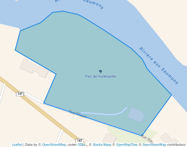 walking in Huntingville Park map in Waterville