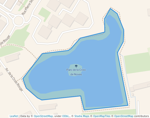 walking in Parc de la Croix de Noves map in Avignon