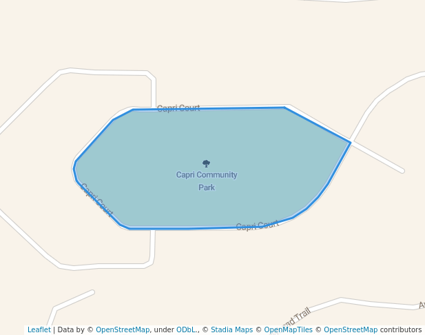 walking in Capri Community Park map in Bluffton