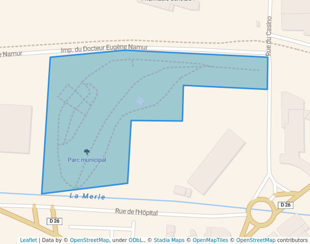 walking in Parc municipal map in Freyming-Merlebach