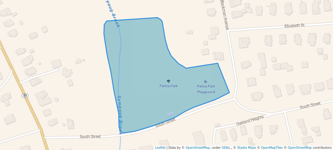 walking in Parloa Park map in Bethel