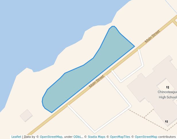 walking in Donald J. Leonard Park map in Chincoteague