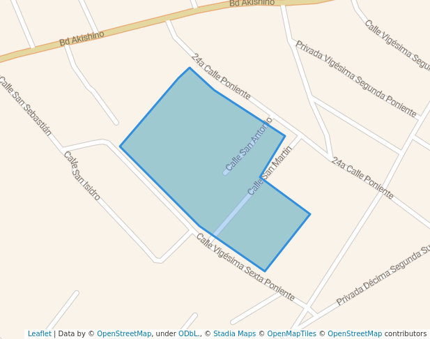 walking in Zona boscosa 24 Pte map in Tapachula de Córdova y Ordoñez