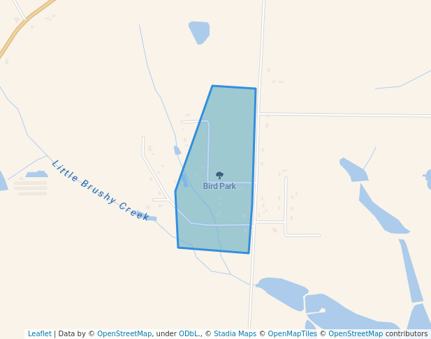 walking in Bird Park map in Ocilla