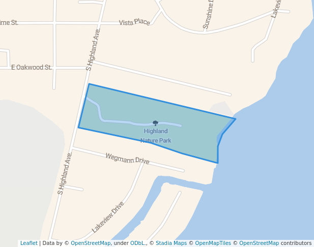 walking in Highland Nature Park map in Tarpon Springs