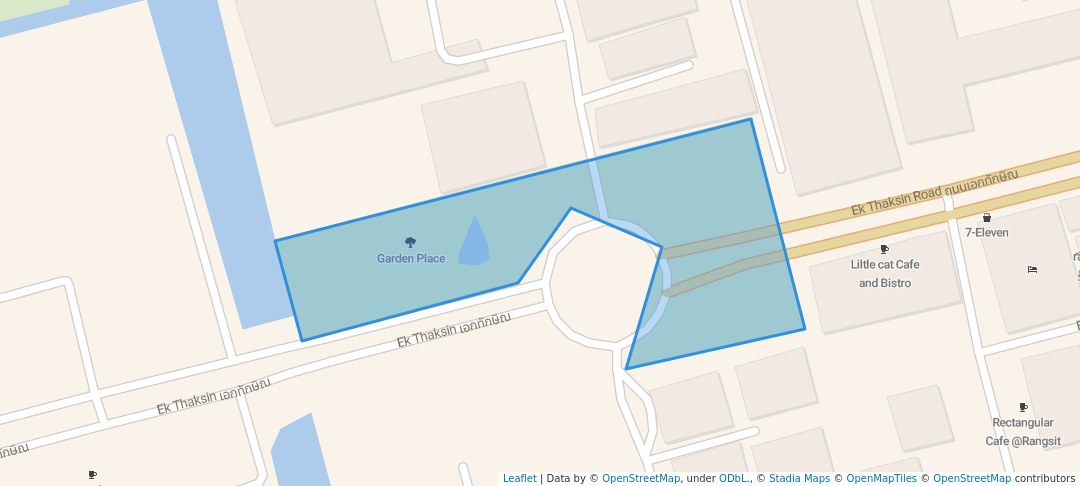 walking in Garden Place map in ตำบล หลักหก