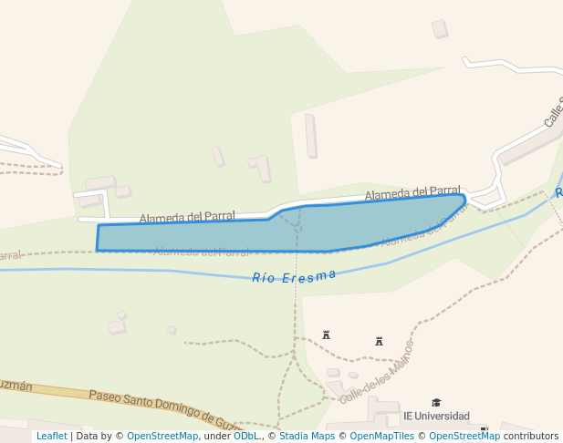 walking in Parque de la Alameda del Parral map in Segovia